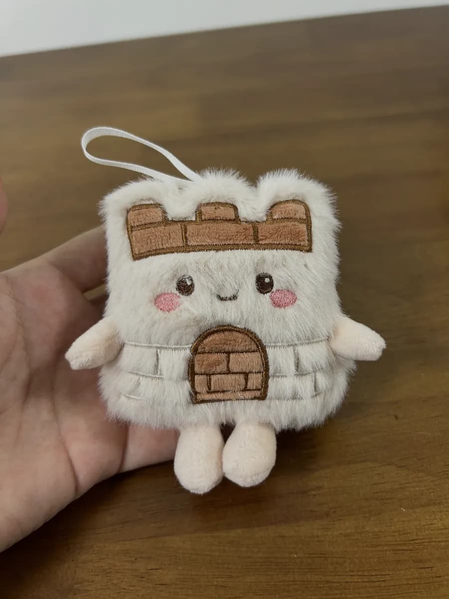 Great Wall watchtower plush charm with printed brickwork